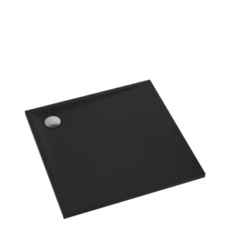 slate-effect shower tray, 80 x 80 cm