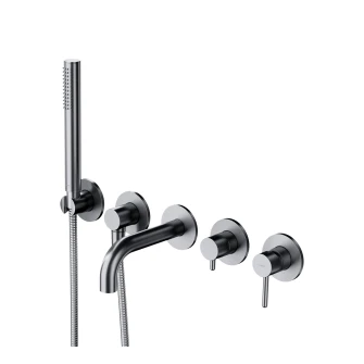 5-hole bath mixer for concealed installation