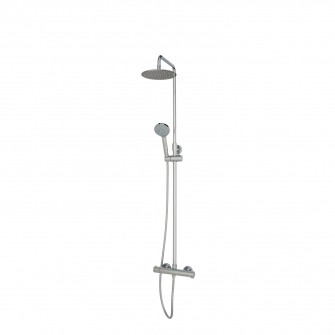 thermostatic shower system for exposed installation