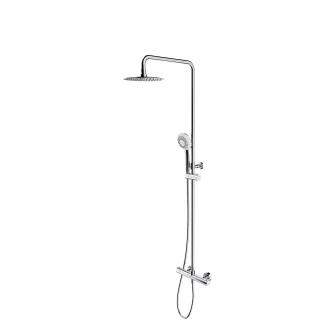 thermostatic shower system for exposed installation