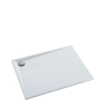 slate-effect shower tray, 90 x 100 cm