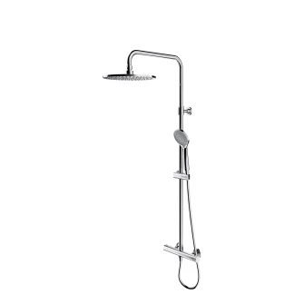 thermostatic shower system for exposed installation