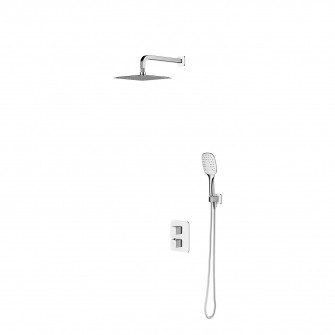 thermostatic shower system for concealed installation