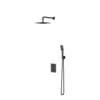 thermostatic shower system for concealed installation