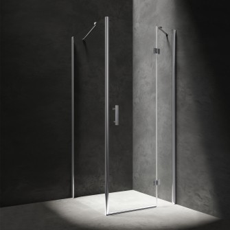 rectangular shower enclosure with hinged door, 120 x 90 cm