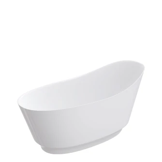 high back freestanding bath, 158 x 72 cm