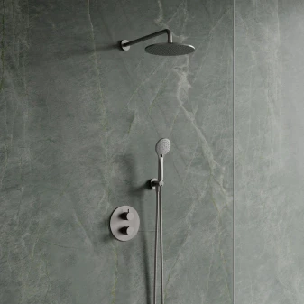 thermostatic shower system for concealed installation
