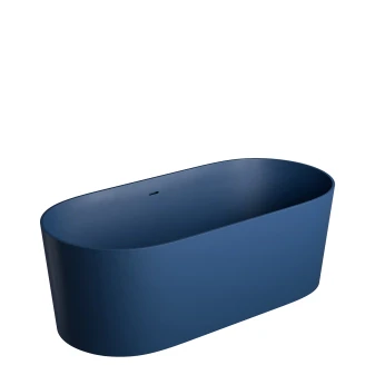 freestanding bath with overflow, 160 x 75 cm