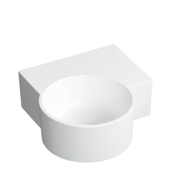 umywalka nablatowa/wisząca - prawa, 33 x 34 cm