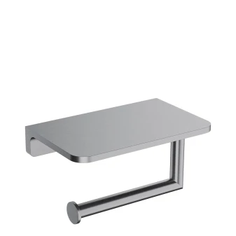 toilet roll holder with a shelf