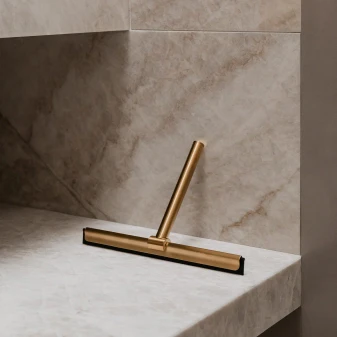 shower squeegee with wall-mounting bracket