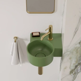 countertop/wall-mounted basin - right, 33 x 34 cm