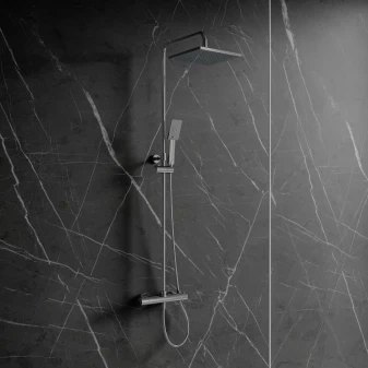 Thermostatic shower system for exposed installation