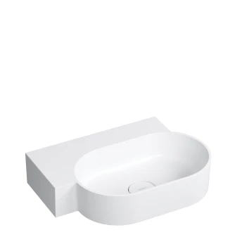 umywalka nablatowa/wisząca - lewa, 55 x 38 cm