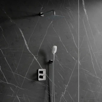 thermostatic shower system for concealed installation