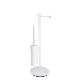 free-standing toilet roll and brush holder