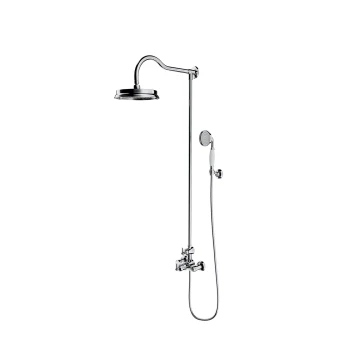 thermostatic shower system for exposed installation