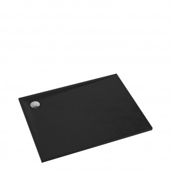 slate-effect rectangular shower tray, 80 x 100 cm