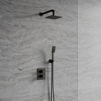 thermostatic shower system for concealed installation