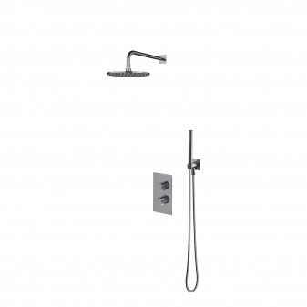 thermostatic shower system for concealed installation