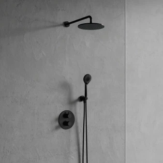 thermostatic shower system for concealed installation