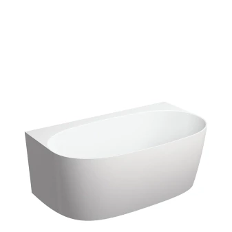 back to wall bath, 148 x 86 cm