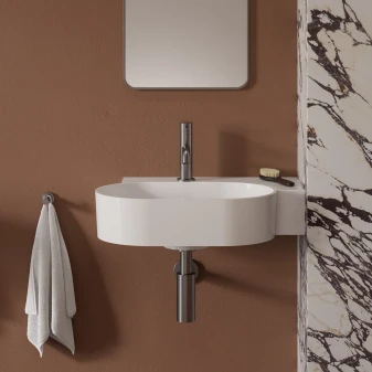 umywalka nablatowa/wisząca - prawa, 55 x 38 cm