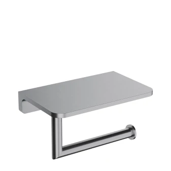 toilet roll holder with a shelf