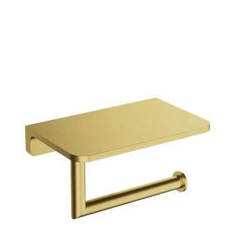 toilet roll holder with a shelf