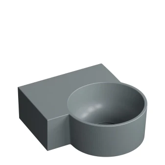 umywalka nablatowa/wisząca - lewa, 33 x 34 cm