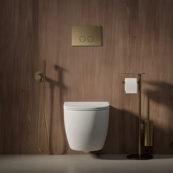 STRONGFRAME stelaż podtynkowy do miski toaletowej + STEEL-R45 przycisk spłukujący ze stali nierdzewnej