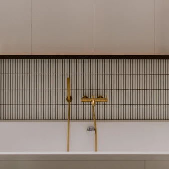 mélangeur de bain avec ensemble de douche