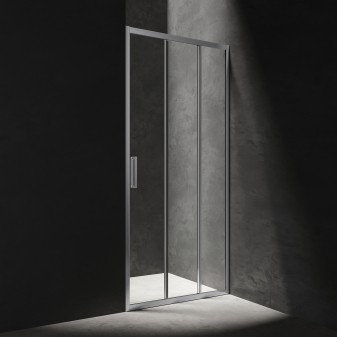 three-panel sliding shower door, 100 cm
