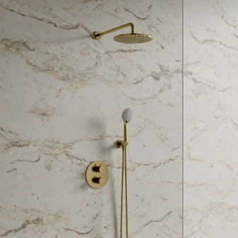 thermostatic shower system for concealed installation