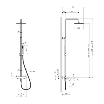 système de baignoire mural