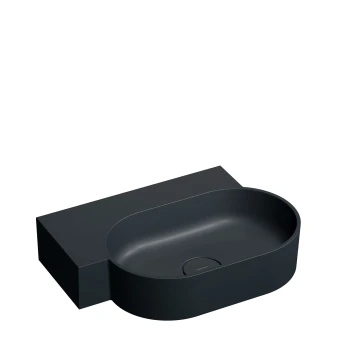 countertop/wall-mounted basin - left, 55 x 36 cm