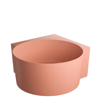 round corner bath, 120 x 120 cm