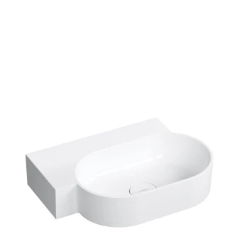 countertop/wall-mounted basin - left, 55 x 36 cm