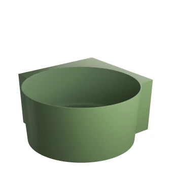 round corner bath, 120 x 120 cm