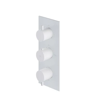 wall-mounted element of a thermostatic 3-way shower/bath mixer for concealed installation