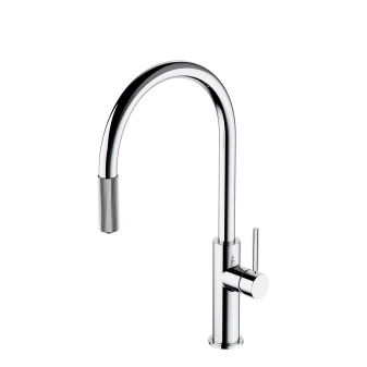 kitchen tap with pull-out spout with water filtering system