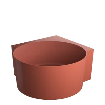 round corner bath, 120 x 120 cm