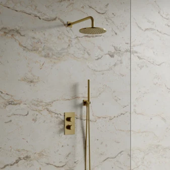 thermostatic shower system for concealed installation