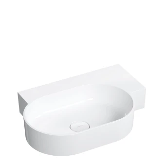 vasque à poser/suspendu - droite, 64 x 44 cm