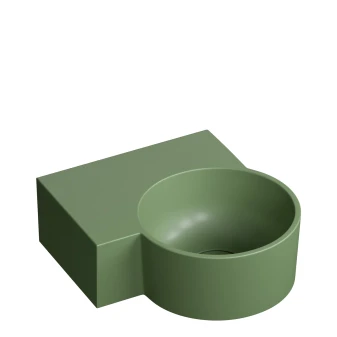 vasque à poser/suspendu - gauche, 33 x 34 cm