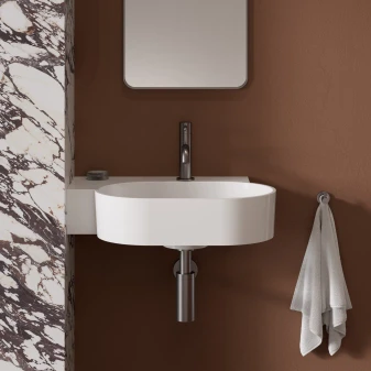 vasque à poser/suspendu - gauche, 55 x 36 cm