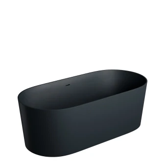 freestanding bath with overflow, 160 x 75 cm