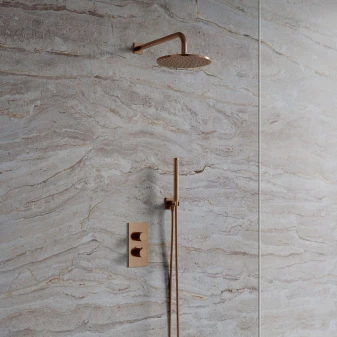 thermostatic shower system for concealed installation