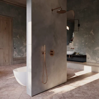 élément apparent pour mélangeur thermostatique de douche et de baignoire à encastrer
