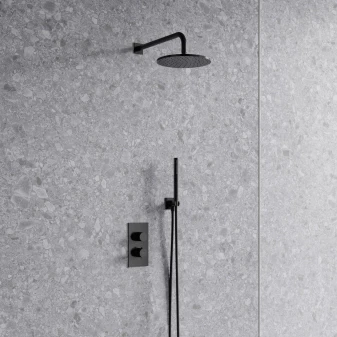 thermostatic shower system for concealed installation